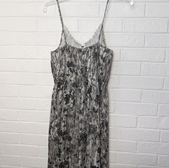 Theory Musea Silk Multi Black Shimmer Floral Maxi Dress - Picture 8 of 8